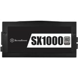 SilverStone SST-SX1000-LPT V1.1, 1000 Watt voeding  Zwart, 6x PCIe, Kabel-management