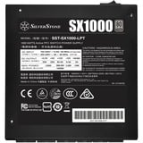 SilverStone SST-SX1000-LPT V1.1, 1000 Watt voeding  Zwart, 6x PCIe, Kabel-management