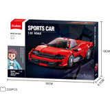 Sluban ModelBricks - Rode sportwagen Constructiespeelgoed Schaal 1:32