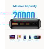 VEGER T100 powerbank 20.000 mAh Zwart