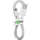 goobay USB-C 2.0 oplaad- en synchronisatiekabel Wit, 1 meter