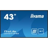 iiyama ProLite LE4341S-B2 42.5" Public Display Zwart, VGA, HDMI, Audio