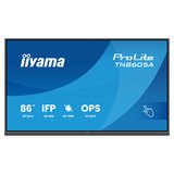 iiyama ProLite TN8605A-B1AG 85.6" 4K Ultra HD Public Display Zwart, VGA, HDMI, DisplayPort, USB-C, LAN, Audio, Touch