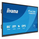 iiyama ProLite TN8605A-B1AG 85.6" 4K Ultra HD Public Display Zwart, VGA, HDMI, DisplayPort, USB-C, LAN, Audio, Touch