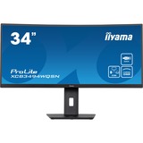 iiyama ProLite XCB3494WQSN-B5 34" Curved UltraWide Monitor Zwart, 120 Hz, UWQHD, HDMI, DisplayPort, USB-C, LAN, Audio