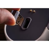 8BitDo Retro R8 Mouse - N Edition Grijs/rood, 50 - 26000 DPI, Bluetooth / USB-C / 2.4 GHz