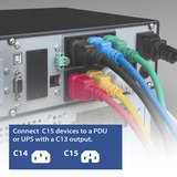 ACT Connectivity Netsnoer C14 - C15 zwart 2 m kabel Zwart