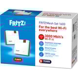 AVM FRITZ!Mesh Set 1600 2-pack Edition International repeater Wit/rood, 2 stuks, Mesh Wi-Fi