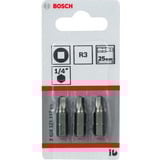 Bosch Bit 4-Kant R3 extra-hard 1/4" 25mm, 3 stuks 