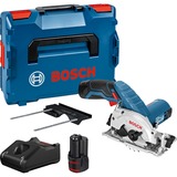 Bosch GKS 12V-26 Professional Accucirkelzaag handcirkelzaag Blauw/zwart, L-BOXX, 2 Li-ion accu's (3,0 Ah) inbegrepen