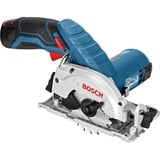 Bosch GKS 12V-26 Professional Accucirkelzaag handcirkelzaag Blauw/zwart, L-BOXX, 2 Li-ion accu's (3,0 Ah) inbegrepen