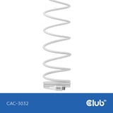 Club 3D USB-C Magnetic-Coil 240W PD3.1 White Cable, 2 meter kabel Wit
