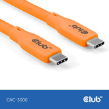 Club 3D USB C kabel, 2 meter Oranje