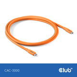 Club 3D USB C kabel, 2 meter Oranje