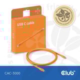 Club 3D USB C kabel, 2 meter Oranje