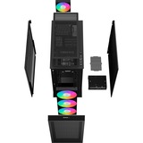 DeepCool CH560              midi tower behuizing Zwart | 1x USB-A | 1x USB-C | RGB | Window