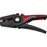 KNIPEX PreciStrip16 Automatische afstriptang Zwart/rood, geïntegreerde draadsnijder