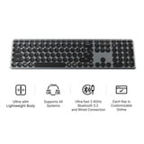Keychron B5 Pro-K8 toetsenbord Wit, US lay-out (QWERTY), Scissor switches, 100%, ABS keycaps, 2.4 GHz / Bluetooth / USB