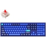 Keychron Q6-O1 RGB mechanisch toetsenbord Blauw, US lay-out (QWERTY), Gateron G Pro Red, 100%, RGB leds, Double-shot PBT, hot swap, Knob