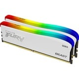 Kingston FURY 32 GB DDR4-3200 Kit werkgeheugen Wit, KF432C16BWAK2/32, Beast RGB Special Edition, XMP 2.0