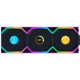 Lian Li UNI FAN SL120 LCD Wireless RGB case fans Zwart, 3 stuks, 120 x 124.5 x 28 mm, PWM