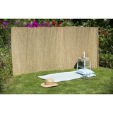 Nature Scherm van natuurlijk zegge (carex) – afschermgraad 5/5, 1 x 3 meter begrenzing Houtkleur