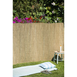 Nature Scherm van natuurlijk zegge (carex) – afschermgraad 5/5, 1 x 3 meter begrenzing Houtkleur