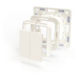 Shelly BLU Wall Switch 4 + Busch-Jaeger adapter schakelaar Wit, Bluetooth 4.2