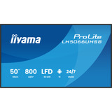 iiyama ProLite LH5066UHSB-B1AG 50" 4K Ultra HD Public Display Zwart, HDMI, USB-C, LAN, WiFi, Audio, Android