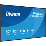 iiyama ProLite LH5066UHSB-B1AG 50" 4K Ultra HD Public Display Zwart, HDMI, USB-C, LAN, WiFi, Audio, Android