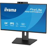 iiyama ProLite XB2497HSNH-B1 23.8" monitor Zwart, HDMI, DisplayPort, LAN, Audio, USB-C, Webcam