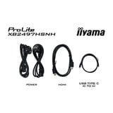 iiyama ProLite XB2497HSNH-B1 23.8" monitor Zwart, HDMI, DisplayPort, LAN, Audio, USB-C, Webcam