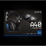 ASTRO Gaming A40 TR headset + MixAmp Pro TR over-ear gaming headset Zwart/blauw, Pc, Mac, PlayStation 3, Playstation 4