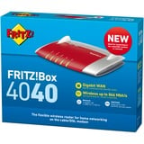 AVM FRITZ!Box 4040 International router Grijs/rood, Mesh Wi-Fi