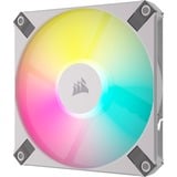 Corsair iCUE AF120 RGB SLIM 120 mm Duoset case fans Wit, 2 stuks, 120 x 120 x 15 mm, PWM, Incl. Lighting Node CORE