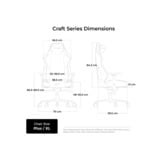 DXRacer CRAFT XL Black Fabric gamestoel Zwart