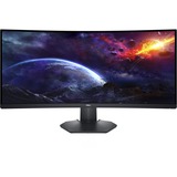Dell S3422DWG 34" Curved UltraWide Gaming Monitor Zwart, 2x HDMI, 1x DisplayPort, 4x USB-A 3.2 (5 Gbit/s), 144 Hz