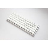Ducky One 3 Classic Pure White Mini, toetsenbord Wit, US lay-out, Cherry MX Silent Red, RGB led, Double-shot PBT, Hot-swappable, QUACK Mechanics, 60%