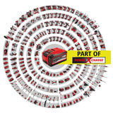EINHELL FREELEXO 500  robotmaaier Rood/zwart, 2.5 Ah Power X-Change Plus Accu + laadstation inbegrepen