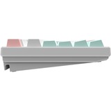 HelloGanss HS108T GC12 RGB mechanisch toetsenbord Wit, US lay-out (QWERTY), Gateron Yellow, 100%, RGB leds, PBT Doubleshot keycaps, hot swap, 2,4 GHz / Bluetooth / USB-C