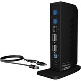 ICY BOX IB-DK2252AC dockingstation Zwart, USB-A, HDMI, DisplayPort