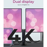 ICY BOX IB-DK2252AC dockingstation Zwart, USB-A, HDMI, DisplayPort