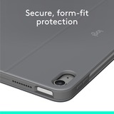 Logitech Combo Touch iPad Air 11" (M2), iPad Air (4e en 5e generatie - 2020, 2022) Keyboard Case Zwart, US-International lay-out (QWERTY), 75%