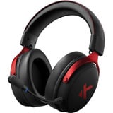 MCHOSE V9 Pro Wireless  over-ear gaming headset Zwart/rood, PC / laptop / Playstation / Switch / Smartphone, 2.4G / Bluetooth / Wired / Type-C