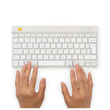 R-Go Tools Compact Break, toetsenbord Wit, US lay-out, Scissor switches, Bluetooth 5.0