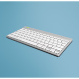 R-Go Tools Compact Break, toetsenbord Wit, US lay-out, Scissor switches, Bluetooth 5.0
