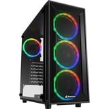 Sharkoon TG4M RGB midi tower behuizing Zwart | 2x USB-A | RGB | Tempered Glass