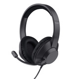 Trust Ayda Max USB ENC Pc-headset Bedraad over-ear  Zwart, USB, noise cancelling microfoon