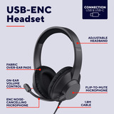Trust Ayda Max USB ENC Pc-headset Bedraad over-ear  Zwart, USB, noise cancelling microfoon