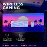 Trust GXT 882 Miami Draadloze 3-in-1 Gaming Set desktopset Wit, US lay-out (QWERTY), Membraan, 80% (TKL)
